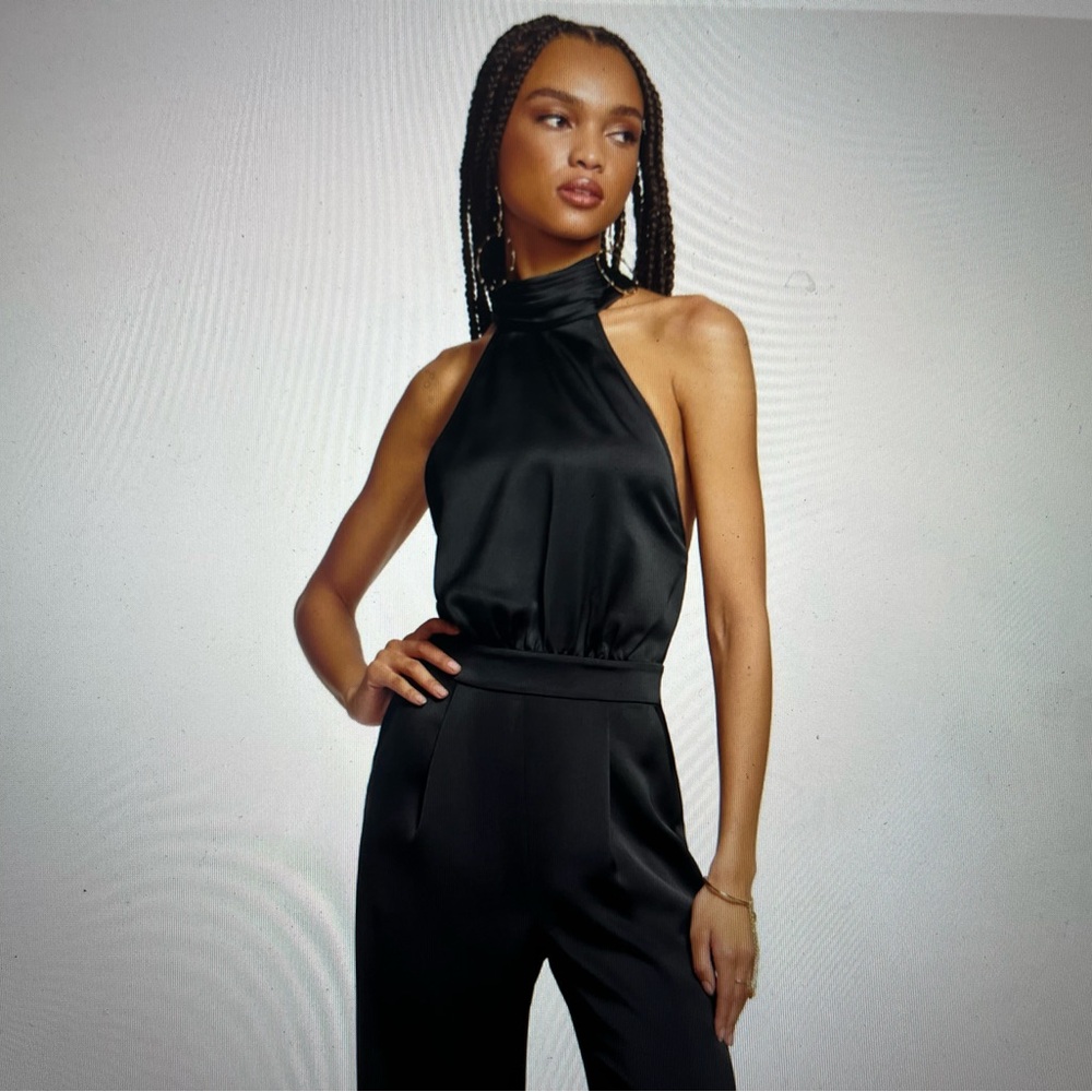 Ramy Brook Tatiana wide leg halter jumpsuit size 6 NWT